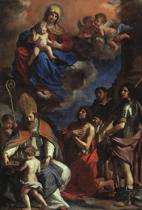 WikiOO.org - Enciclopédia das Belas Artes - Pintura, Arte por Guercino (Barbieri, Giovanni Francesco) - I santi Patroni di Modena
