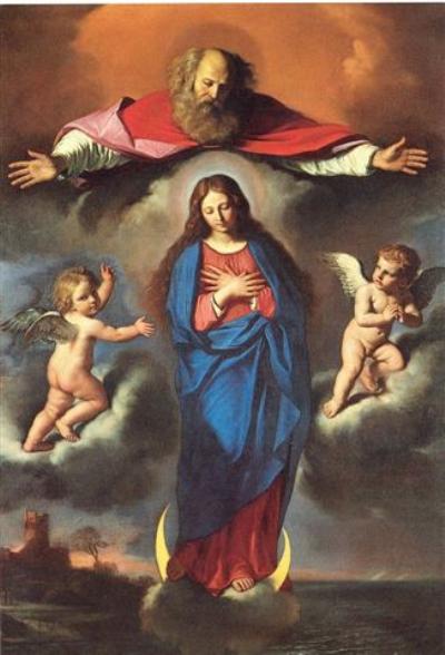 Wikioo.org - The Encyclopedia of Fine Arts - Painting, Artwork by Guercino (Barbieri, Giovanni Francesco) - Immacolata concezione