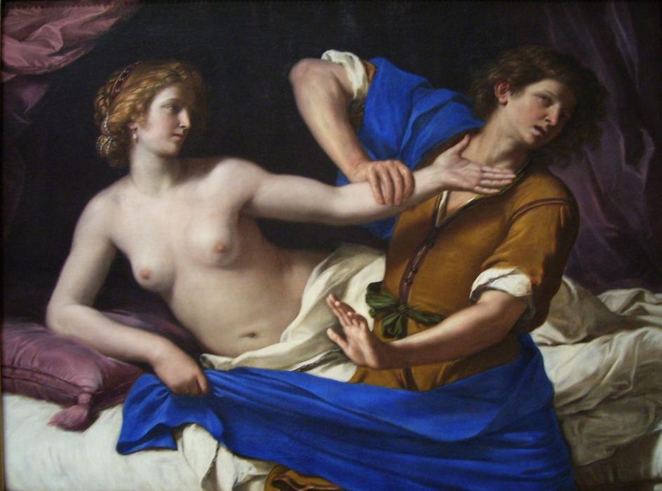 WikiOO.org - Encyclopedia of Fine Arts - Målning, konstverk Guercino (Barbieri, Giovanni Francesco) - Joseph and Potiphar's Wife