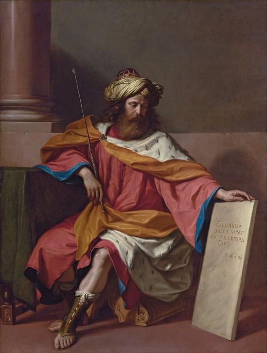Wikioo.org - The Encyclopedia of Fine Arts - Painting, Artwork by Guercino (Barbieri, Giovanni Francesco) - King David