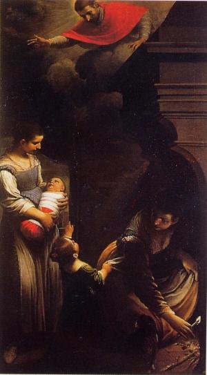 WikiOO.org - Encyclopedia of Fine Arts - Lukisan, Artwork Guercino (Barbieri, Giovanni Francesco) - Miracolo di san Carlo Borromeo