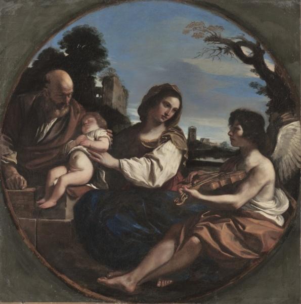 Wikioo.org - The Encyclopedia of Fine Arts - Painting, Artwork by Guercino (Barbieri, Giovanni Francesco) - Rest on the Flight into Egypt