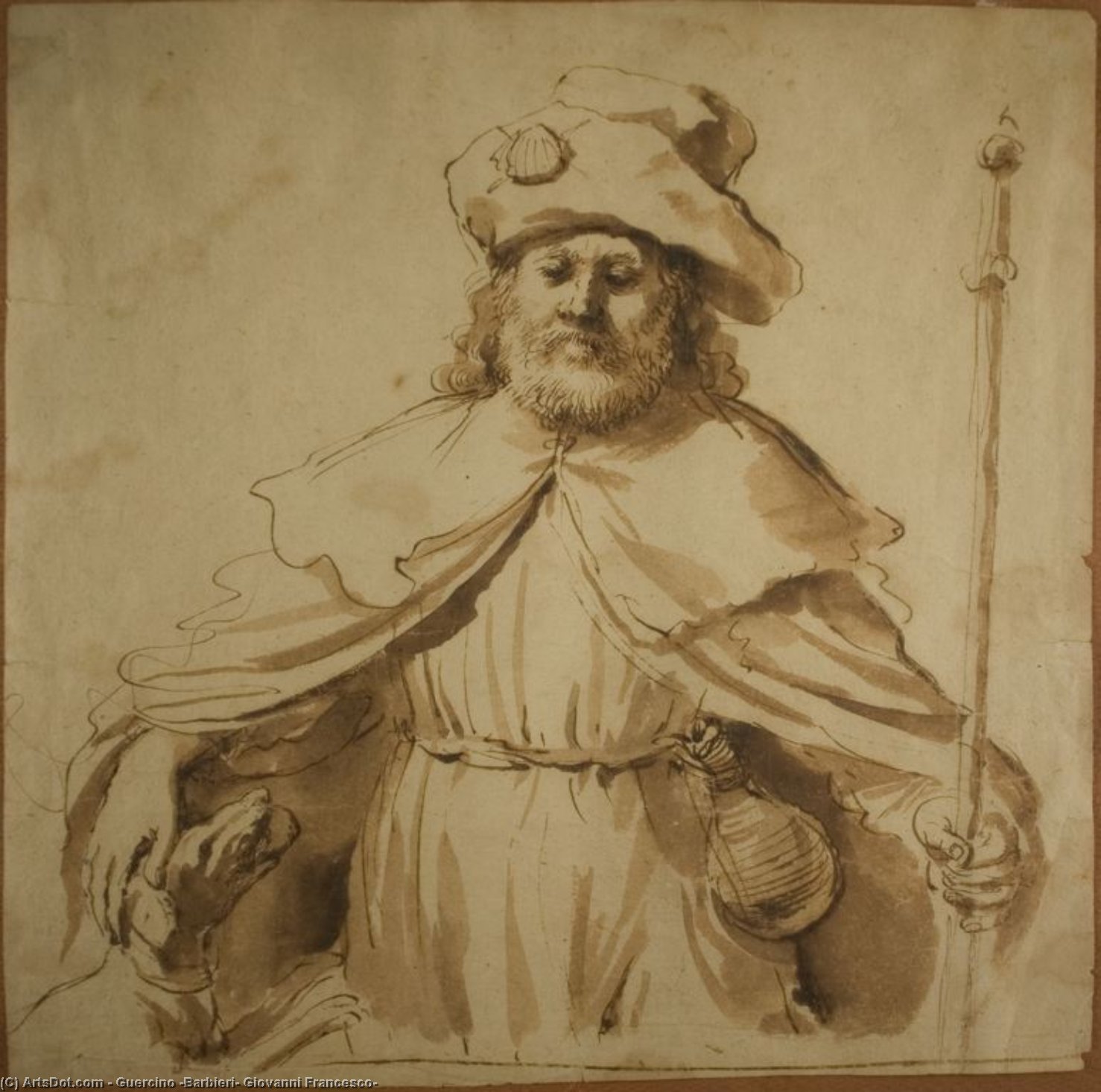 Wikioo.org - The Encyclopedia of Fine Arts - Painting, Artwork by Guercino (Barbieri, Giovanni Francesco) - Saint Roch