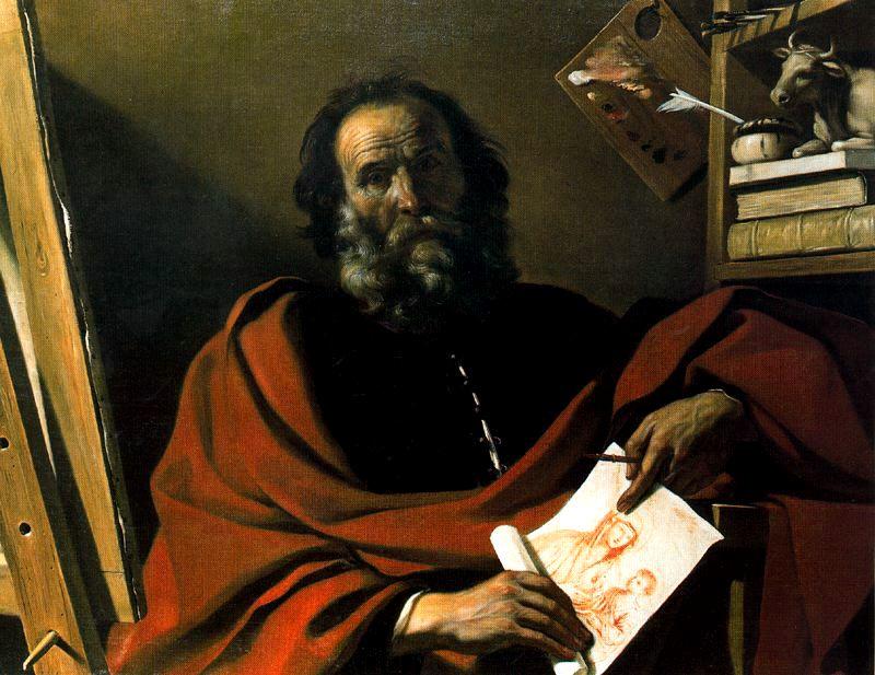 Wikioo.org – L'Enciclopedia delle Belle Arti - Pittura, Opere di Guercino (Barbieri, Giovanni Francesco) - San Luca