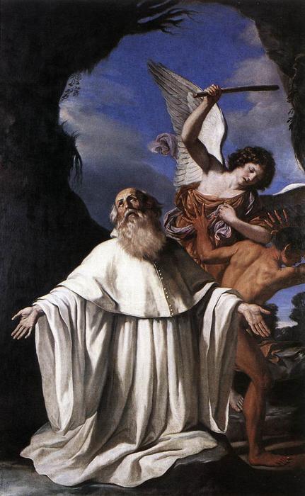 Wikioo.org - The Encyclopedia of Fine Arts - Painting, Artwork by Guercino (Barbieri, Giovanni Francesco) - St Romuald