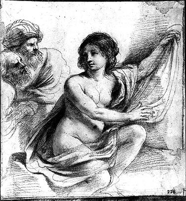 Wikioo.org - Bách khoa toàn thư về mỹ thuật - Vẽ tranh, Tác phẩm nghệ thuật Guercino (Barbieri, Giovanni Francesco) - Susanna and the Elders 1