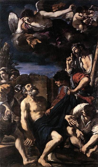 Wikioo.org - The Encyclopedia of Fine Arts - Painting, Artwork by Guercino (Barbieri, Giovanni Francesco) - The Martyrdom of St Peter