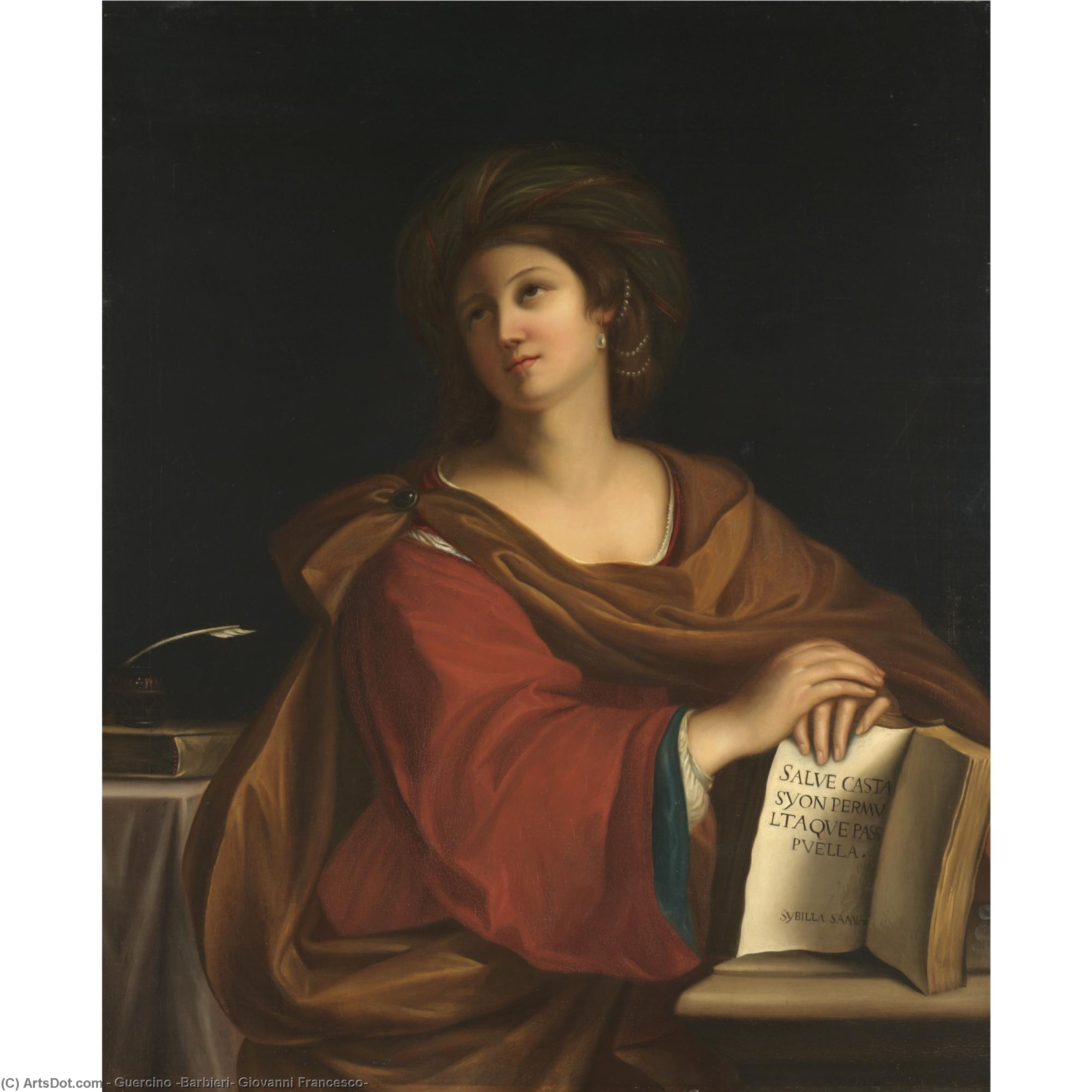WikiOO.org - Güzel Sanatlar Ansiklopedisi - Resim, Resimler Guercino (Barbieri, Giovanni Francesco) - The Samian Sybil