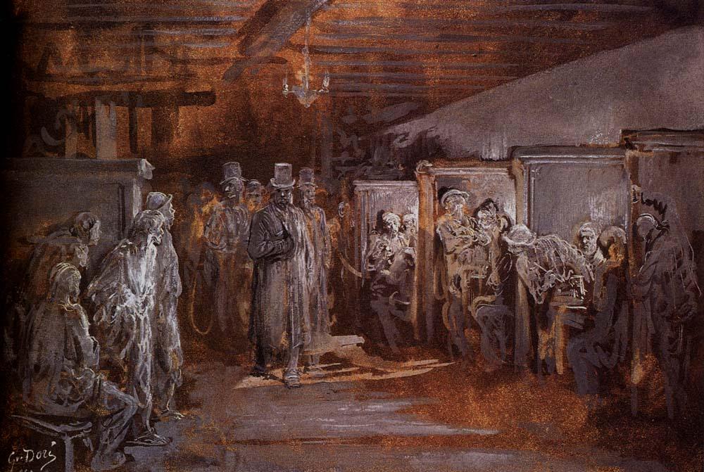 WikiOO.org - Енциклопедия за изящни изкуства - Живопис, Произведения на изкуството Paul Gustave Doré - Tavern in Whitechapel