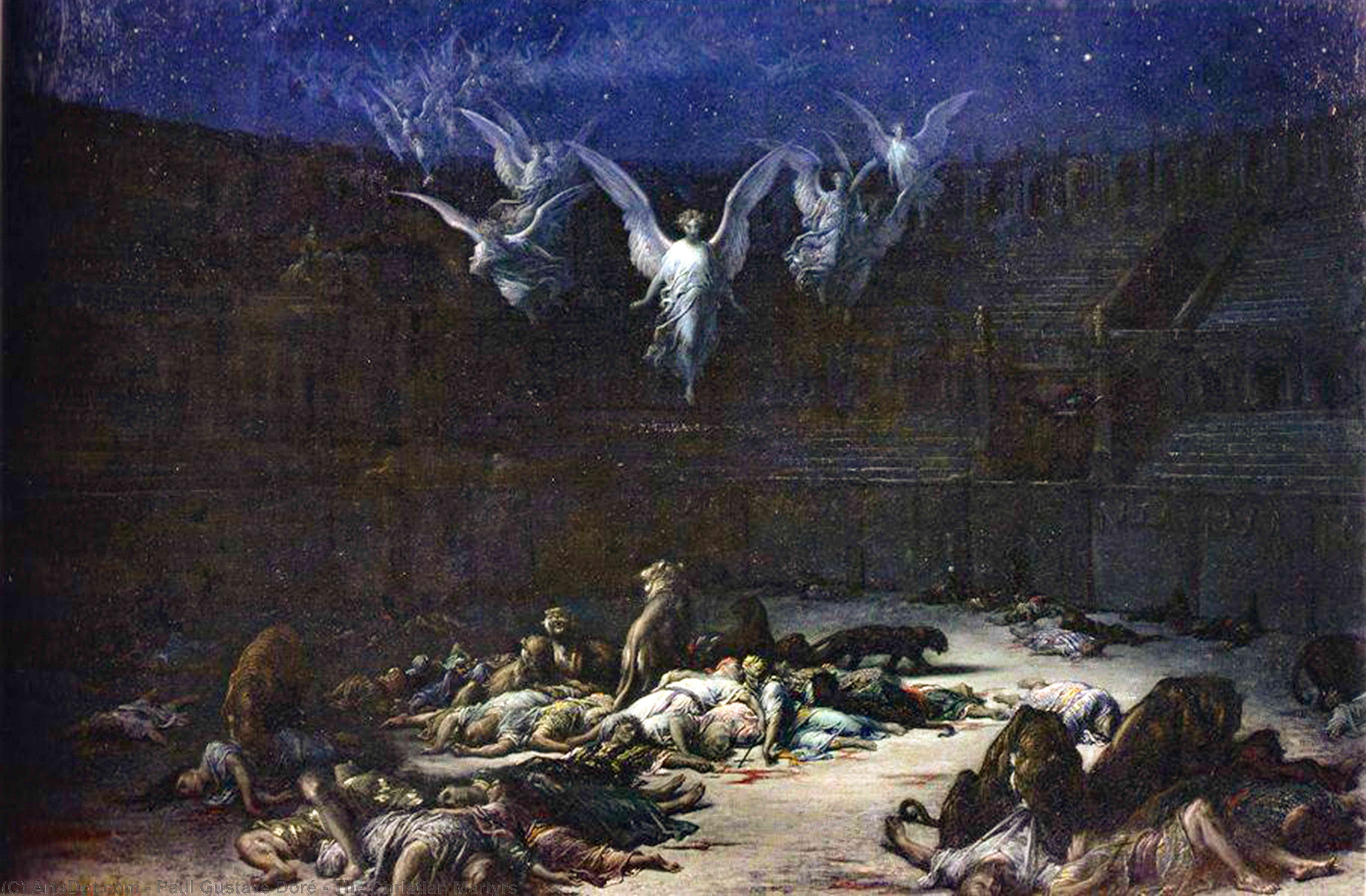Wikioo.org - The Encyclopedia of Fine Arts - Painting, Artwork by Paul Gustave Doré - The Christian Martyrs