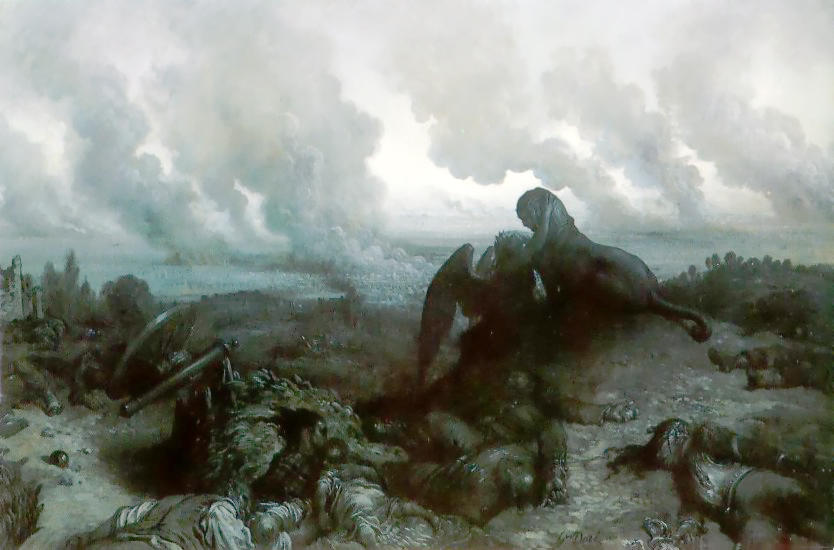WikiOO.org - Güzel Sanatlar Ansiklopedisi - Resim, Resimler Paul Gustave Doré - The Riddle of the Sphinx