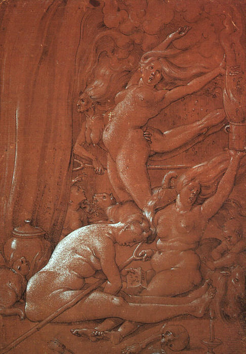 Wikioo.org - The Encyclopedia of Fine Arts - Painting, Artwork by Hans Baldung - Departing for the Sabbath