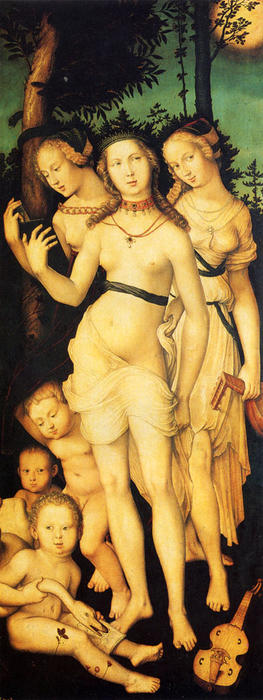 Wikioo.org - The Encyclopedia of Fine Arts - Painting, Artwork by Hans Baldung - Harmony Of The Three Graces