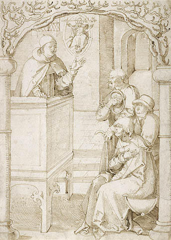 WikiOO.org - Encyclopedia of Fine Arts - Maleri, Artwork Hans Baldung - Monk Preaching