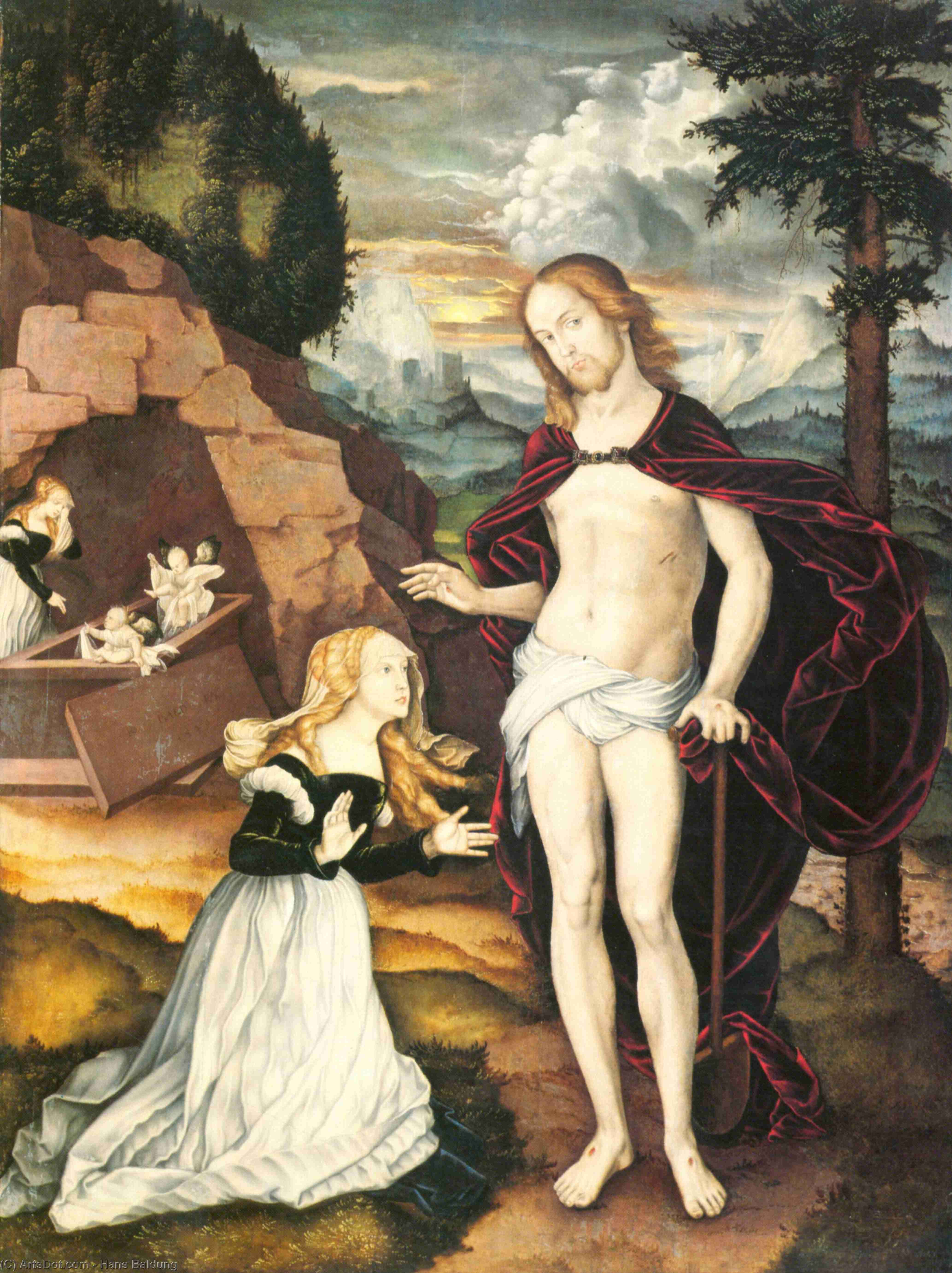 Wikioo.org - The Encyclopedia of Fine Arts - Painting, Artwork by Hans Baldung - Noli me tangere