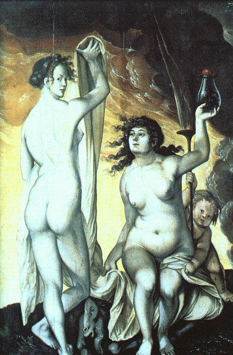 WikiOO.org - Encyclopedia of Fine Arts - Maalaus, taideteos Hans Baldung - Sacred and Profane Love