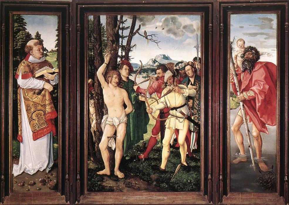 Wikioo.org - The Encyclopedia of Fine Arts - Painting, Artwork by Hans Baldung - St Sebastian Altarpiece