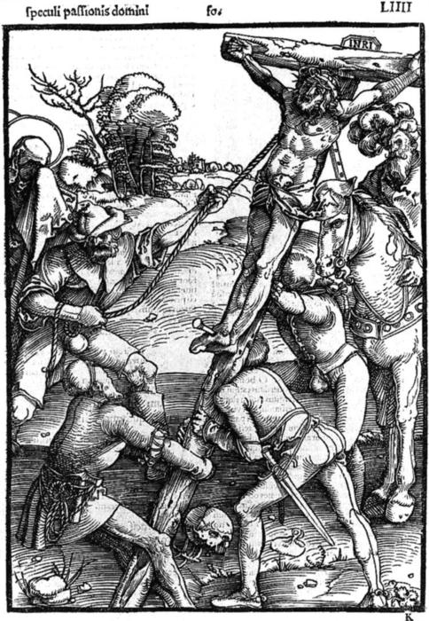 Wikioo.org - The Encyclopedia of Fine Arts - Painting, Artwork by Hans Baldung - The Erection of the Cross