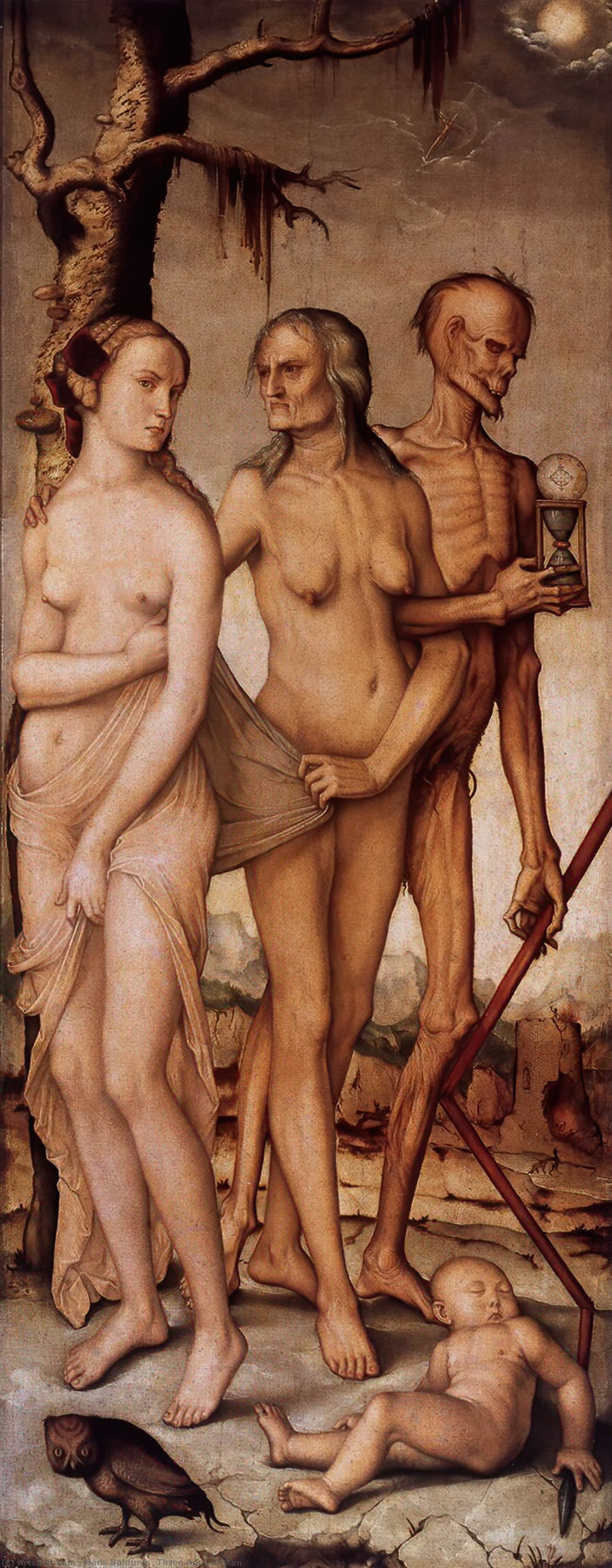 WikiOO.org - Encyclopedia of Fine Arts - Maleri, Artwork Hans Baldung - Three Ages of Man