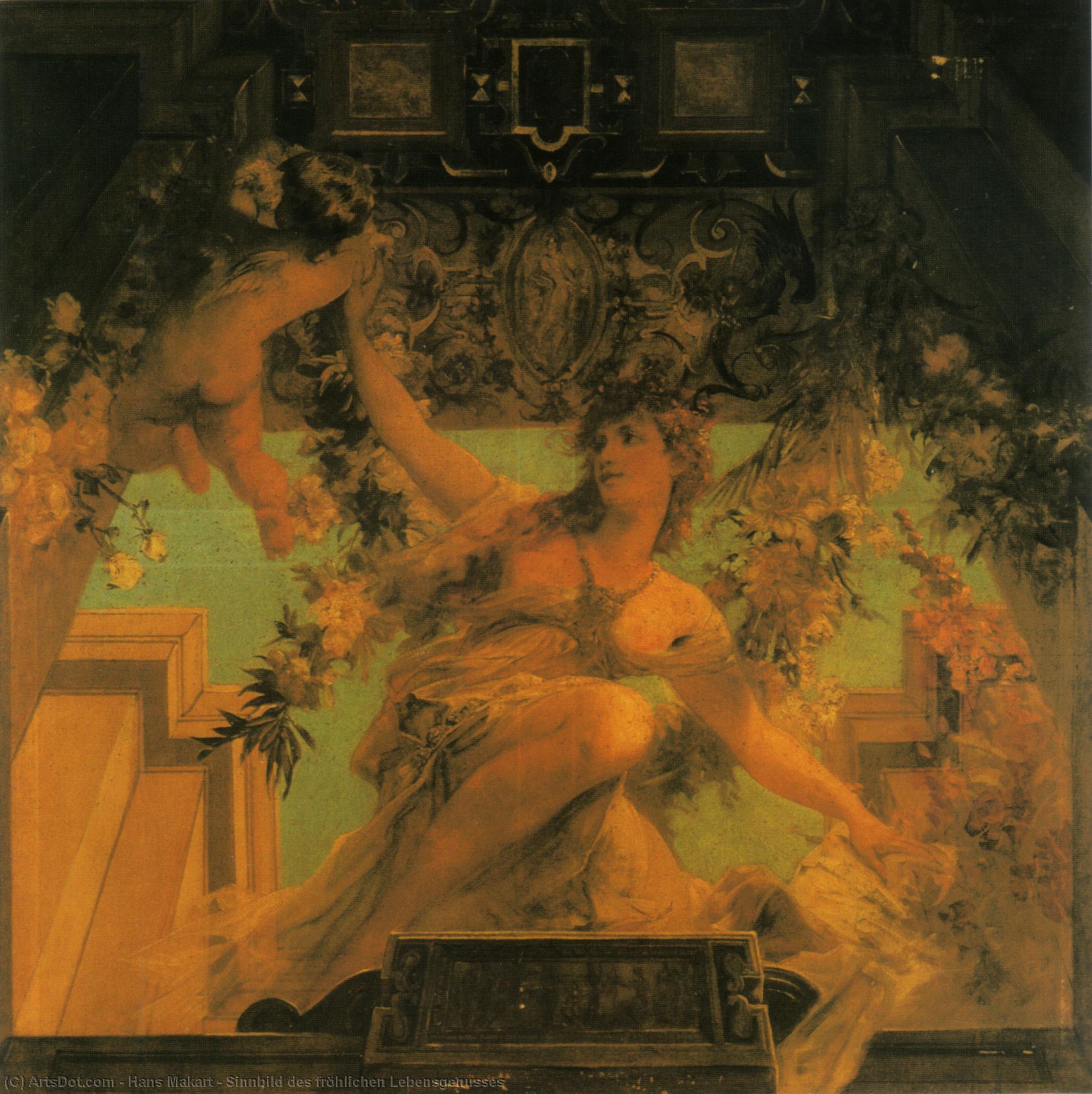 WikiOO.org - Encyclopedia of Fine Arts - Lukisan, Artwork Hans Makart - Sinnbild des fröhlichen Lebensgenusses