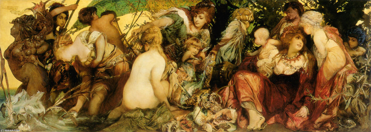 Wikioo.org - The Encyclopedia of Fine Arts - Painting, Artwork by Hans Makart - Abundantia - The Gifts of the Sea