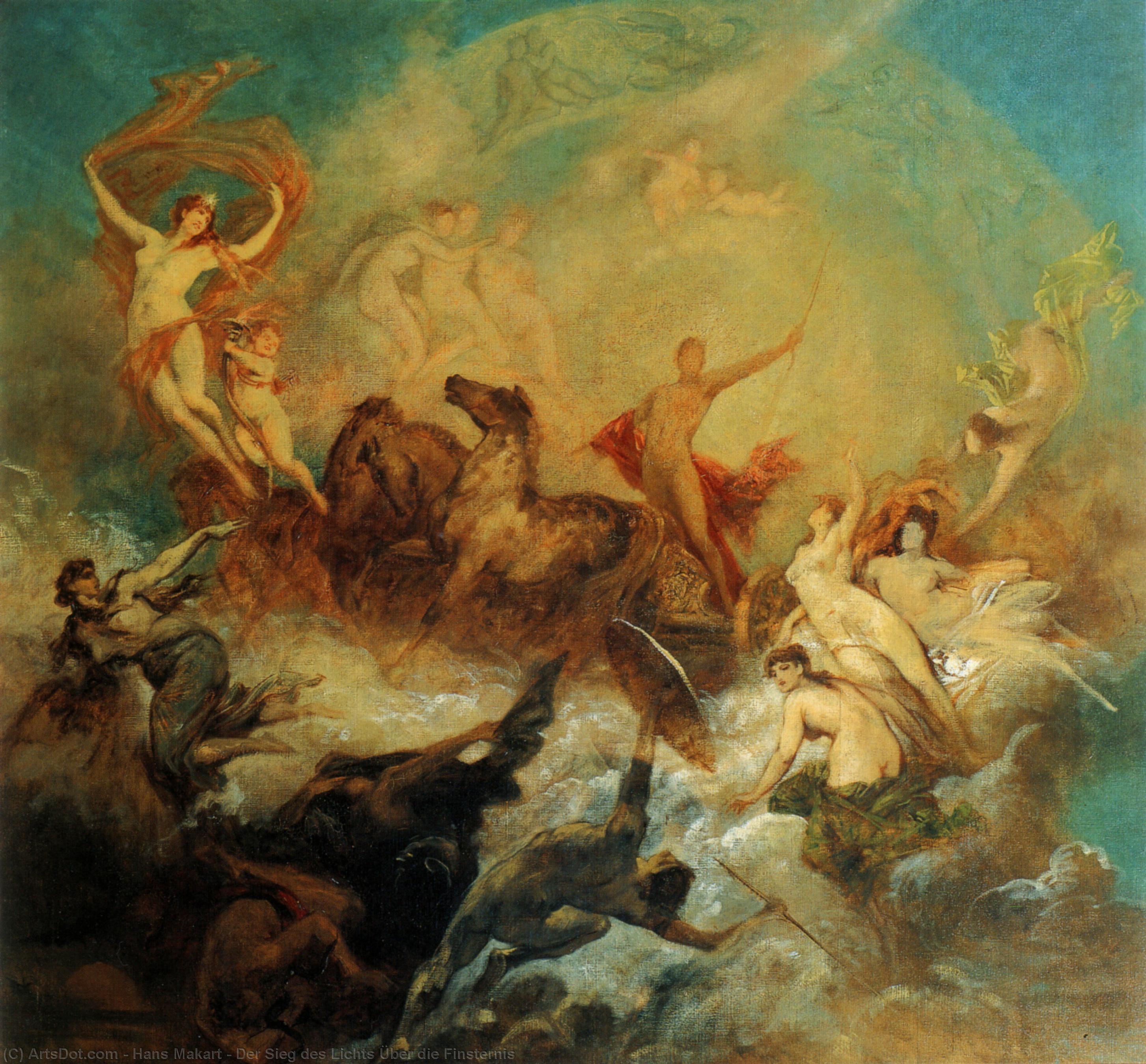 WikiOO.org - Encyclopedia of Fine Arts - Maleri, Artwork Hans Makart - Der Sieg des Lichts Über die Finsternis