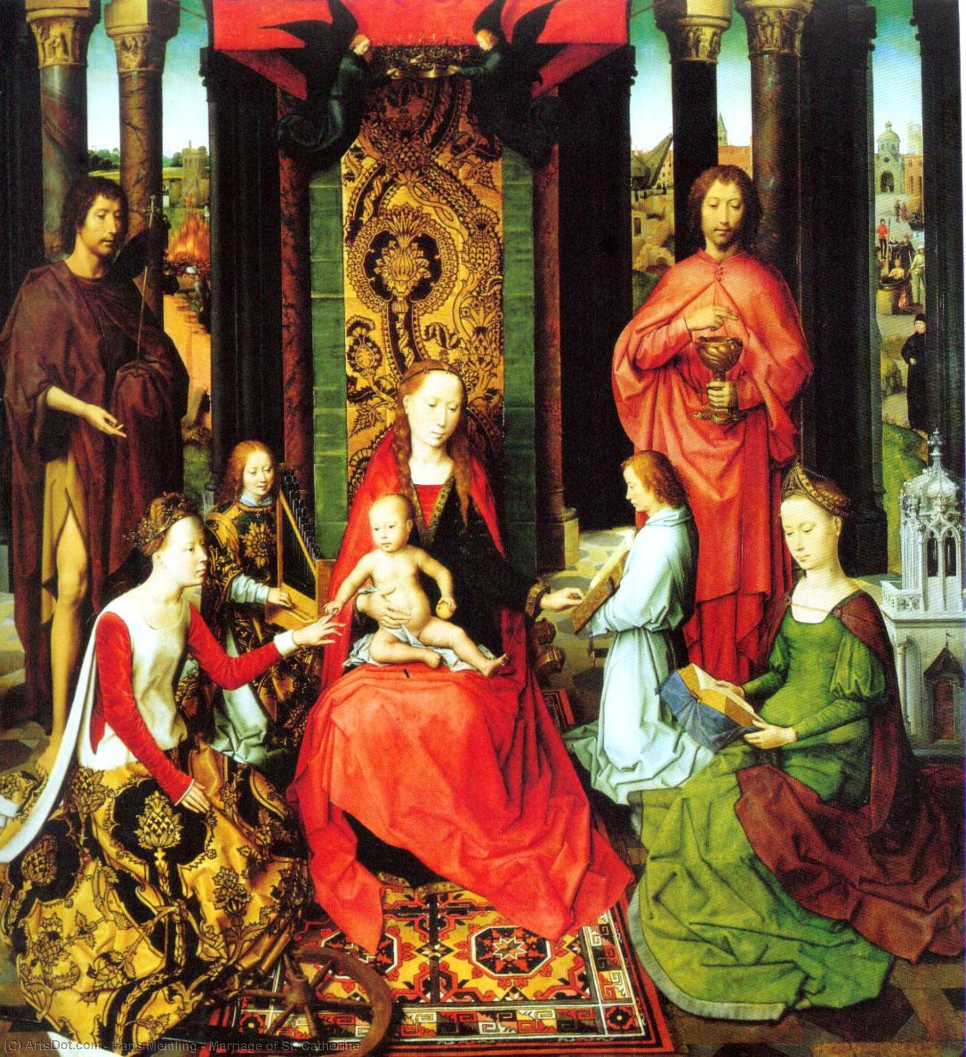 Wikioo.org - The Encyclopedia of Fine Arts - Painting, Artwork by Hans Memling - Marriage of St. Catherine