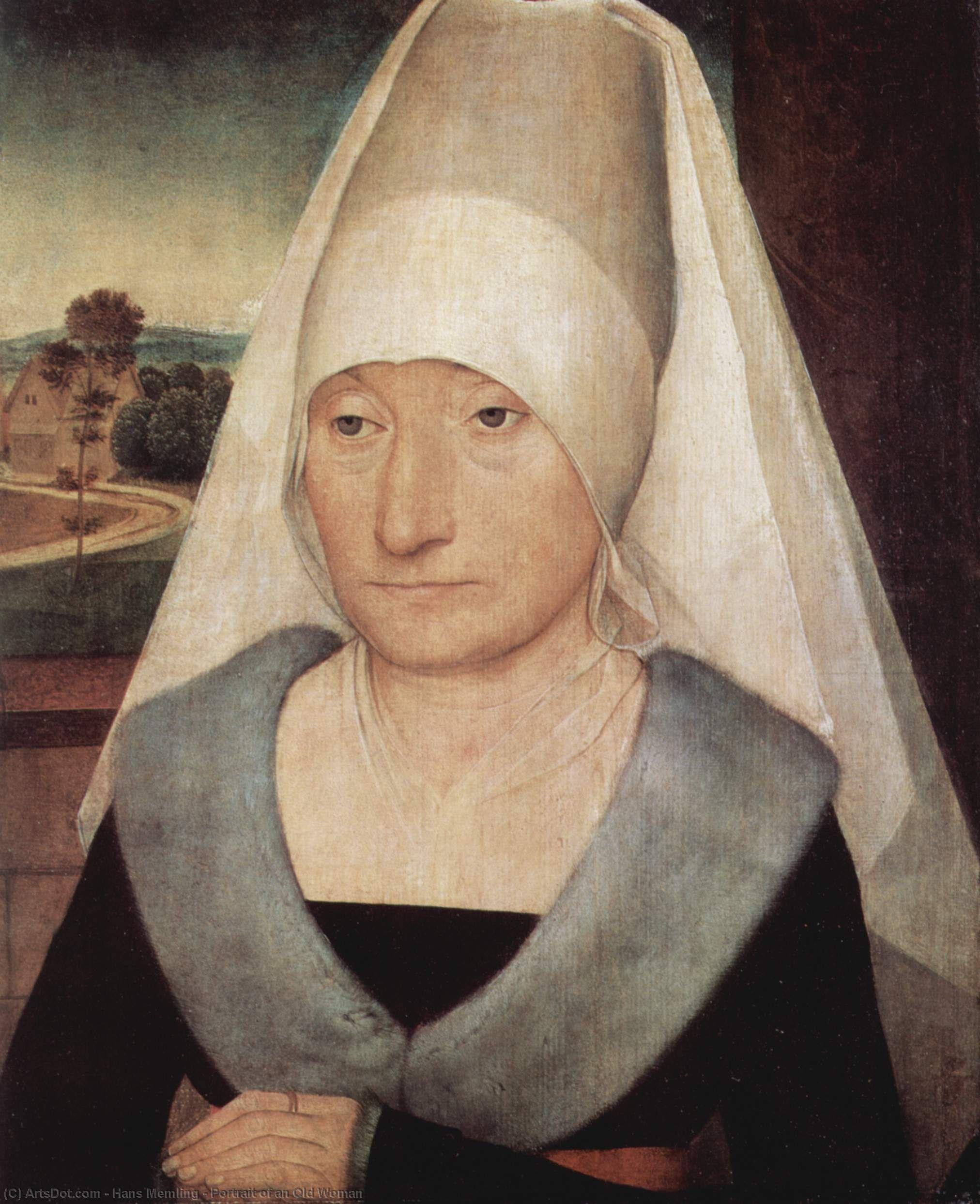 WikiOO.org - אנציקלופדיה לאמנויות יפות - ציור, יצירות אמנות Hans Memling - Portrait of an Old Woman