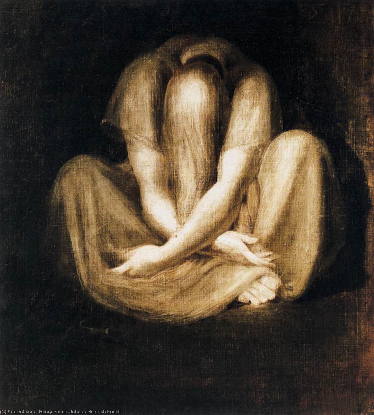 Wikioo.org - The Encyclopedia of Fine Arts - Painting, Artwork by Henry Fuseli (Johann Heinrich Füssli) - Silence