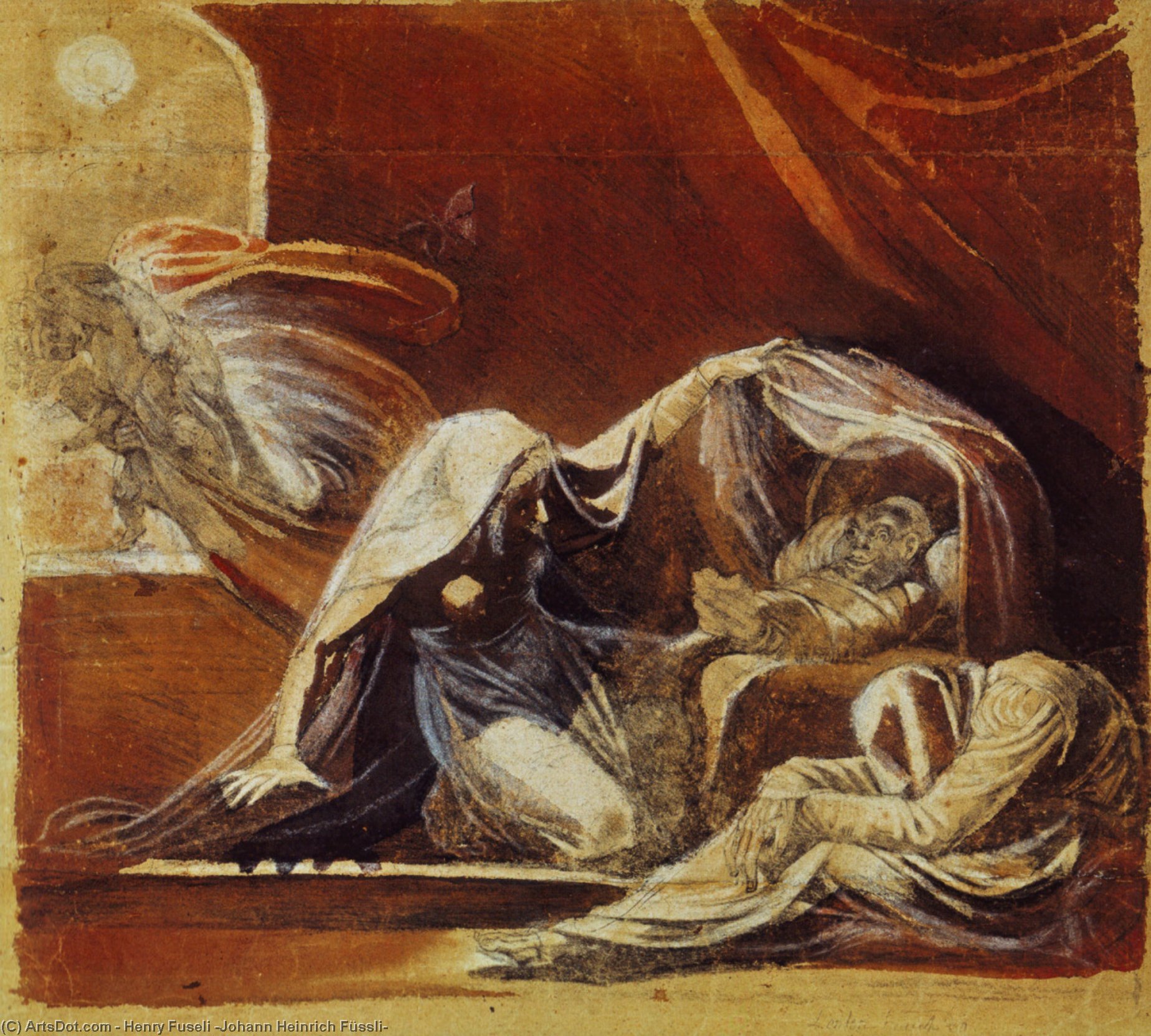 WikiOO.org - אנציקלופדיה לאמנויות יפות - ציור, יצירות אמנות Henry Fuseli (Johann Heinrich Füssli) - The Changeling