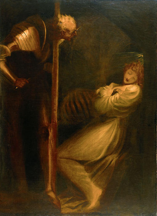 WikiOO.org - אנציקלופדיה לאמנויות יפות - ציור, יצירות אמנות Henry Fuseli (Johann Heinrich Füssli) - Wolfram Observing his Wife in her Walled in Cell