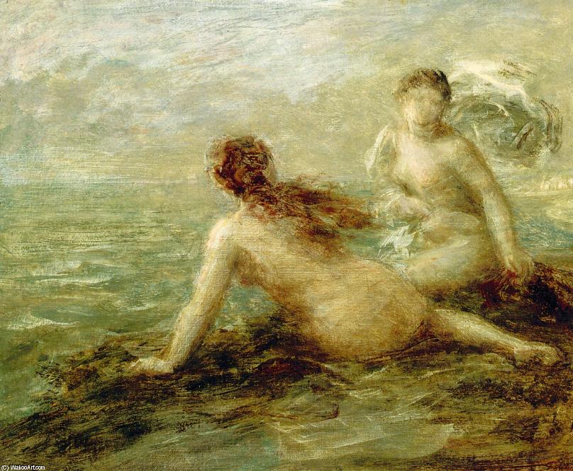 Wikioo.org - The Encyclopedia of Fine Arts - Painting, Artwork by Henri Fantin Latour - Bathers by the Sea
