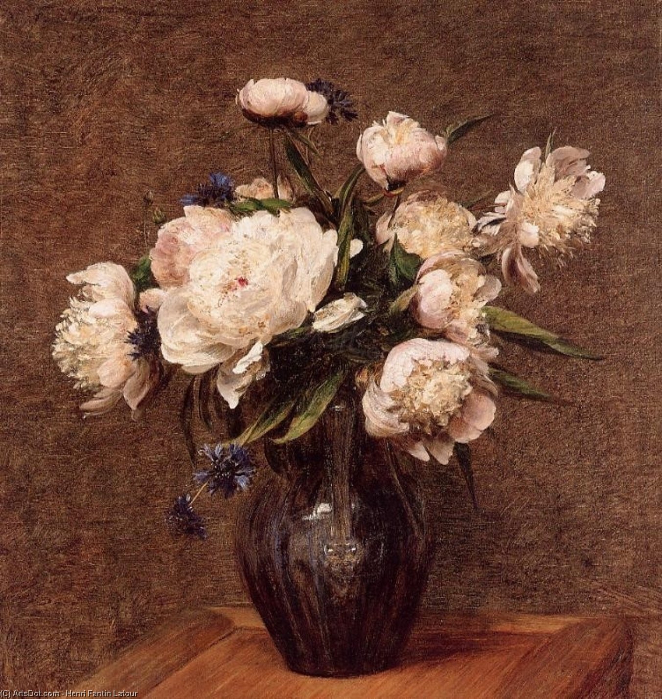 Wikioo.org – L'Encyclopédie des Beaux Arts - Peinture, Oeuvre de Henri Fantin Latour - bouquet de pivoines