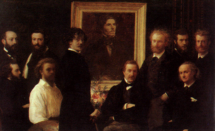 WikiOO.org - Enciklopedija dailės - Tapyba, meno kuriniai Henri Fantin Latour - Homage to Delacroix