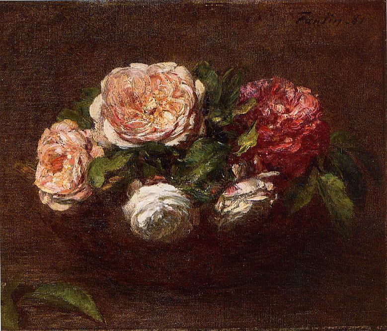 Wikioo.org - The Encyclopedia of Fine Arts - Painting, Artwork by Henri Fantin Latour - Jonquils and Nasturtiums