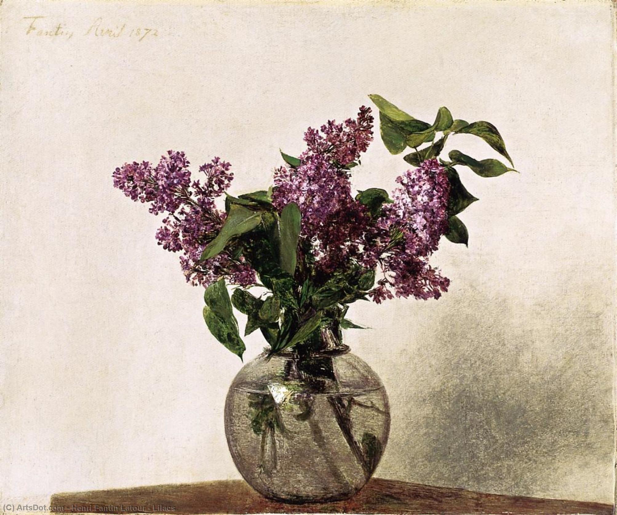 Wikioo.org - The Encyclopedia of Fine Arts - Painting, Artwork by Henri Fantin Latour - Lilacs