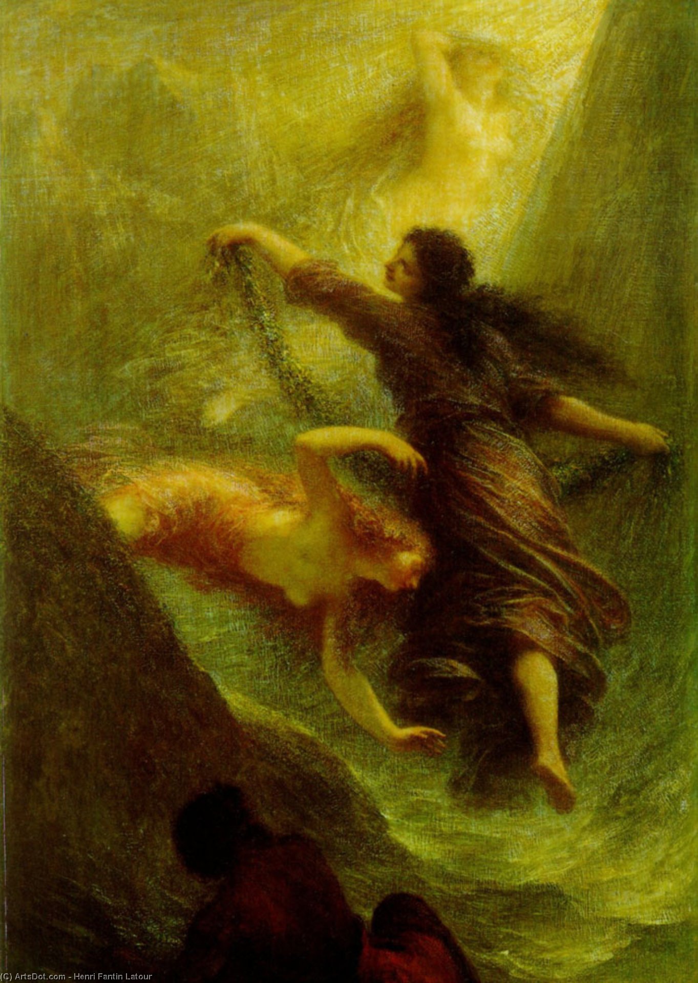 Wikioo.org - The Encyclopedia of Fine Arts - Painting, Artwork by Henri Fantin Latour - Nymphs