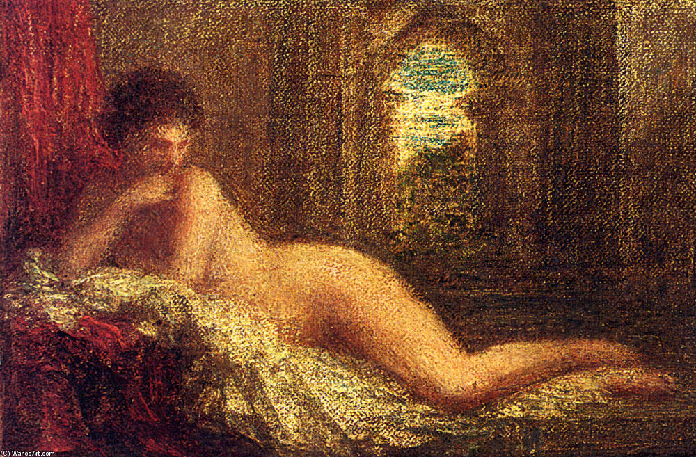 Wikioo.org - The Encyclopedia of Fine Arts - Painting, Artwork by Henri Fantin Latour - Petite Orientale Couchee