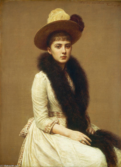 Wikioo.org - The Encyclopedia of Fine Arts - Painting, Artwork by Henri Fantin Latour - Portrait of Sonia