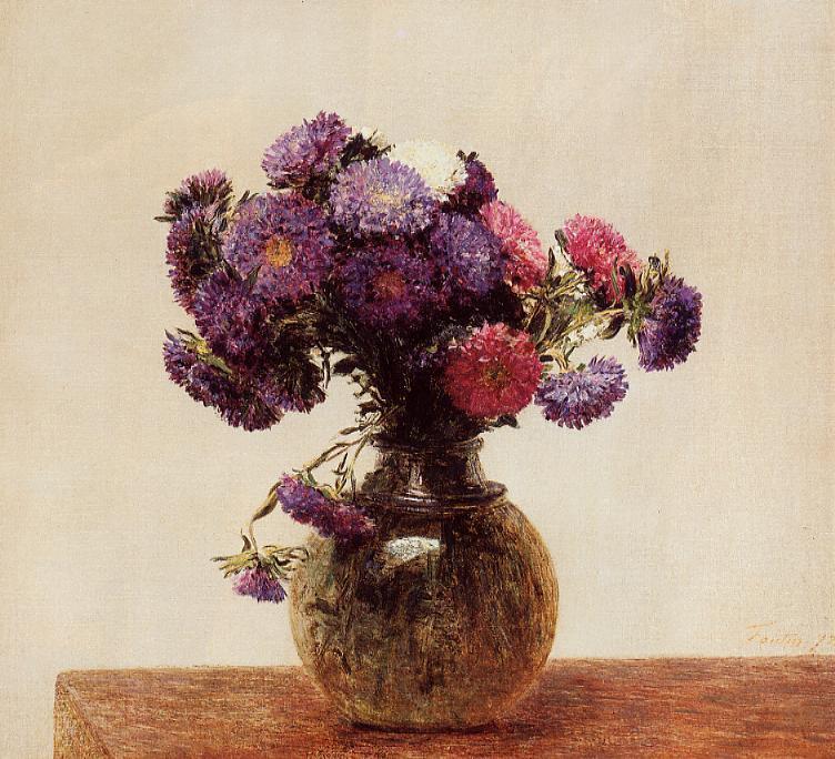 WikiOO.org - Encyclopedia of Fine Arts - Maľba, Artwork Henri Fantin Latour - Queens Daisies