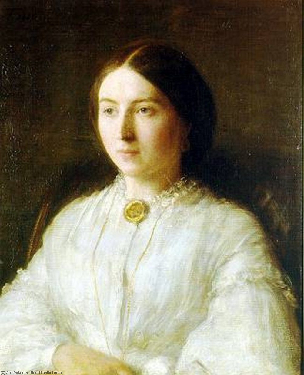 Wikioo.org - The Encyclopedia of Fine Arts - Painting, Artwork by Henri Fantin Latour - Ritratto di Ruth Edwards