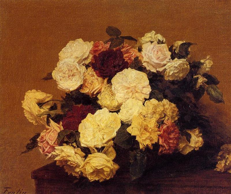 WikiOO.org - אנציקלופדיה לאמנויות יפות - ציור, יצירות אמנות Henri Fantin Latour - Roses 12