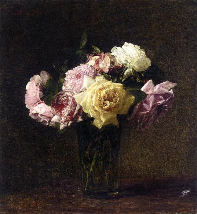 Wikioo.org - The Encyclopedia of Fine Arts - Painting, Artwork by Henri Fantin Latour - Roses 13