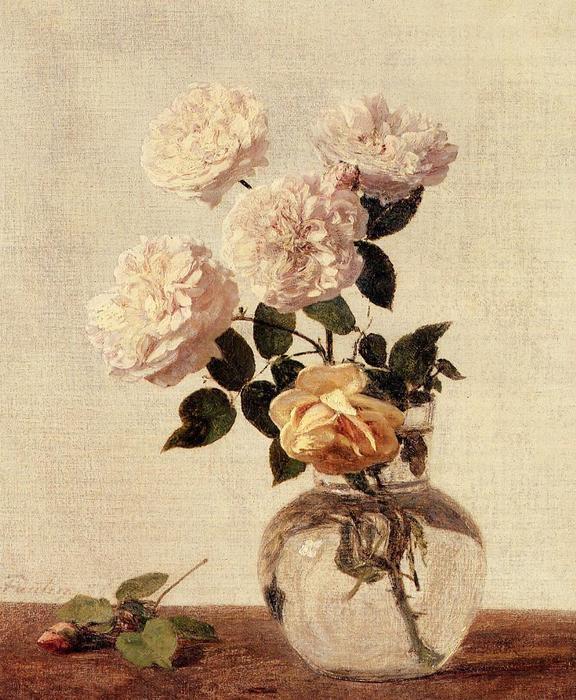 Wikioo.org - Bách khoa toàn thư về mỹ thuật - Vẽ tranh, Tác phẩm nghệ thuật Henri Fantin Latour - Roses 16