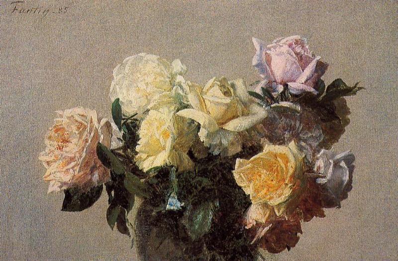 Wikioo.org - The Encyclopedia of Fine Arts - Painting, Artwork by Henri Fantin Latour - Roses 17
