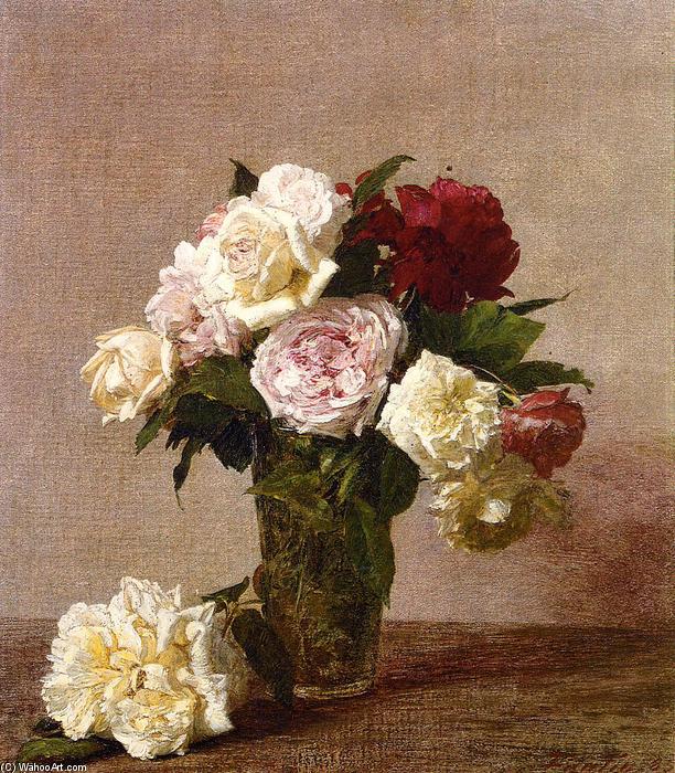 Wikioo.org - The Encyclopedia of Fine Arts - Painting, Artwork by Henri Fantin Latour - Roses 18