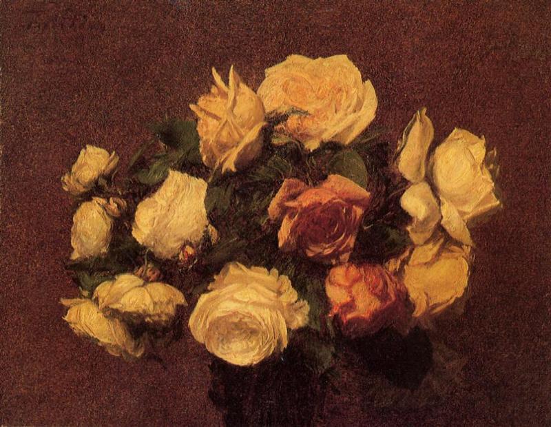 Wikioo.org - The Encyclopedia of Fine Arts - Painting, Artwork by Henri Fantin Latour - Roses 4