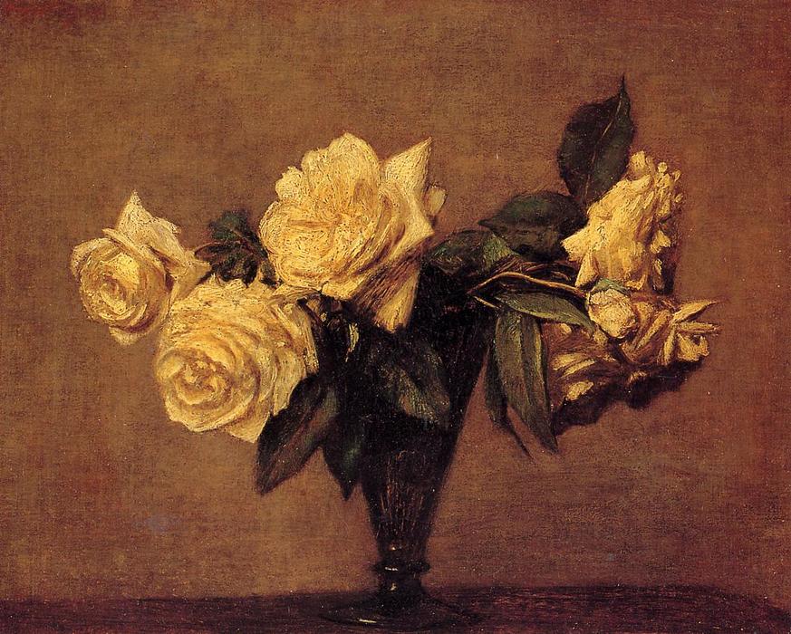 Wikioo.org - The Encyclopedia of Fine Arts - Painting, Artwork by Henri Fantin Latour - Roses 5