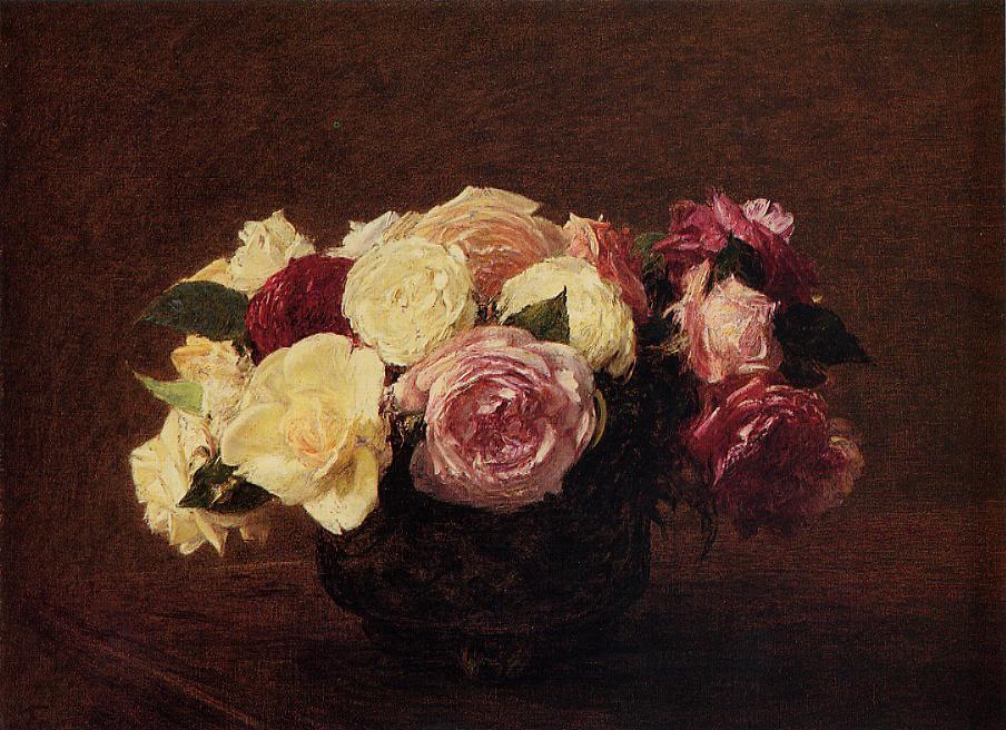 WikiOO.org - Encyclopedia of Fine Arts - Maľba, Artwork Henri Fantin Latour - Roses 6