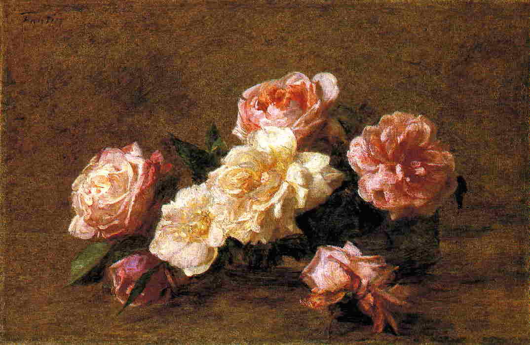 WikiOO.org - Enciklopedija dailės - Tapyba, meno kuriniai Henri Fantin Latour - Roses 9